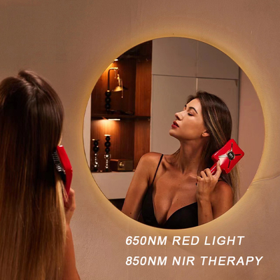 Fitdash Wiederaufladbare rote Lichttherapie EMS Kopf Kopfhaut Massage Bürste Haarpflege Kamm