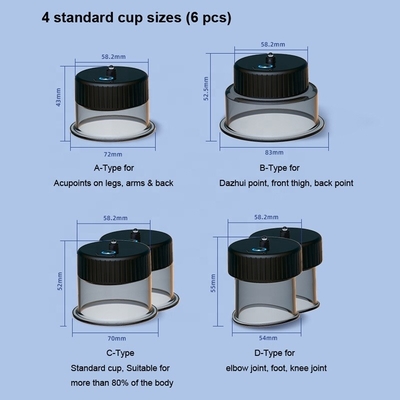 Smart Cupping Therapy Massager mit USB-Ladung Saugstärke ca. -10 kPa -60 kPa