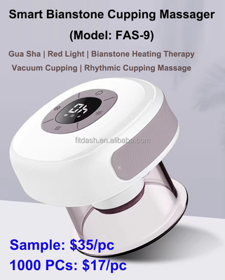 ABS Fitdash Erwärmter Gua Sha Schrauben Massage Cupping Therapie Set mit Rotlicht Therapie