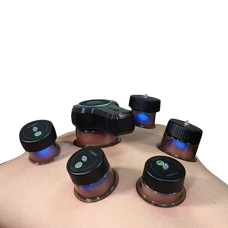 Klasse II Instrument Fitdash Smart Dynamic Cupping Therapy Set mit rotem Licht und Schraubbechern