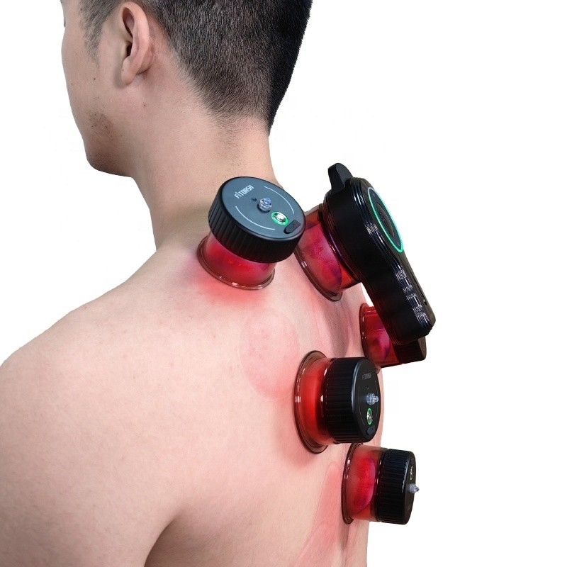 ABS PC Elektro-Cupping-Therapie-Satz 5 Gänge Vakuum-Cupping-Maschine Knopfsteuerungsmethode